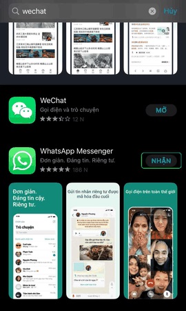 Tải về ứng dụng wechat